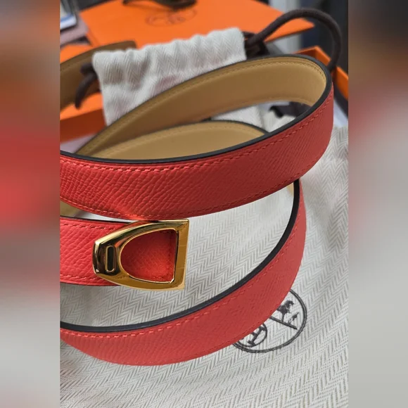 Authentic Hermes Orange Sable Leather Belt - 750 obo - EUC - Picture 5 of 13